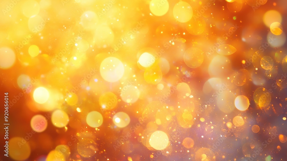 Golden rainbow light with shimmering bokeh in an abstract composition, offering a dazzling and radiant backdrop Golden rainbow light with shimmering bokeh in an abstract composition, offering a dazzling and radiant backdrop