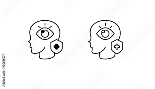 Ophtalmology icon design with white background stock illustration