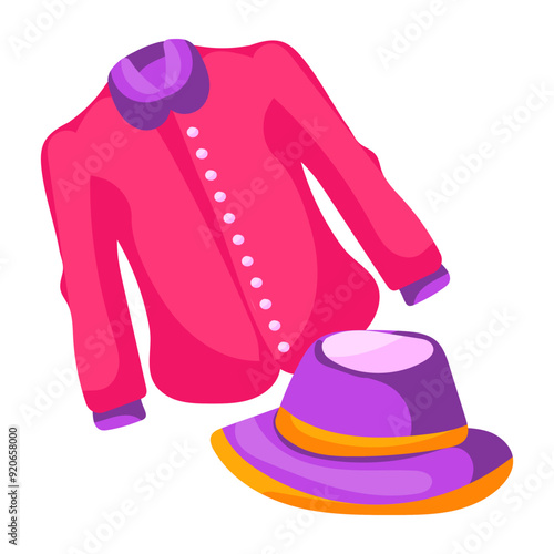 Creative design sticker of menswear 

