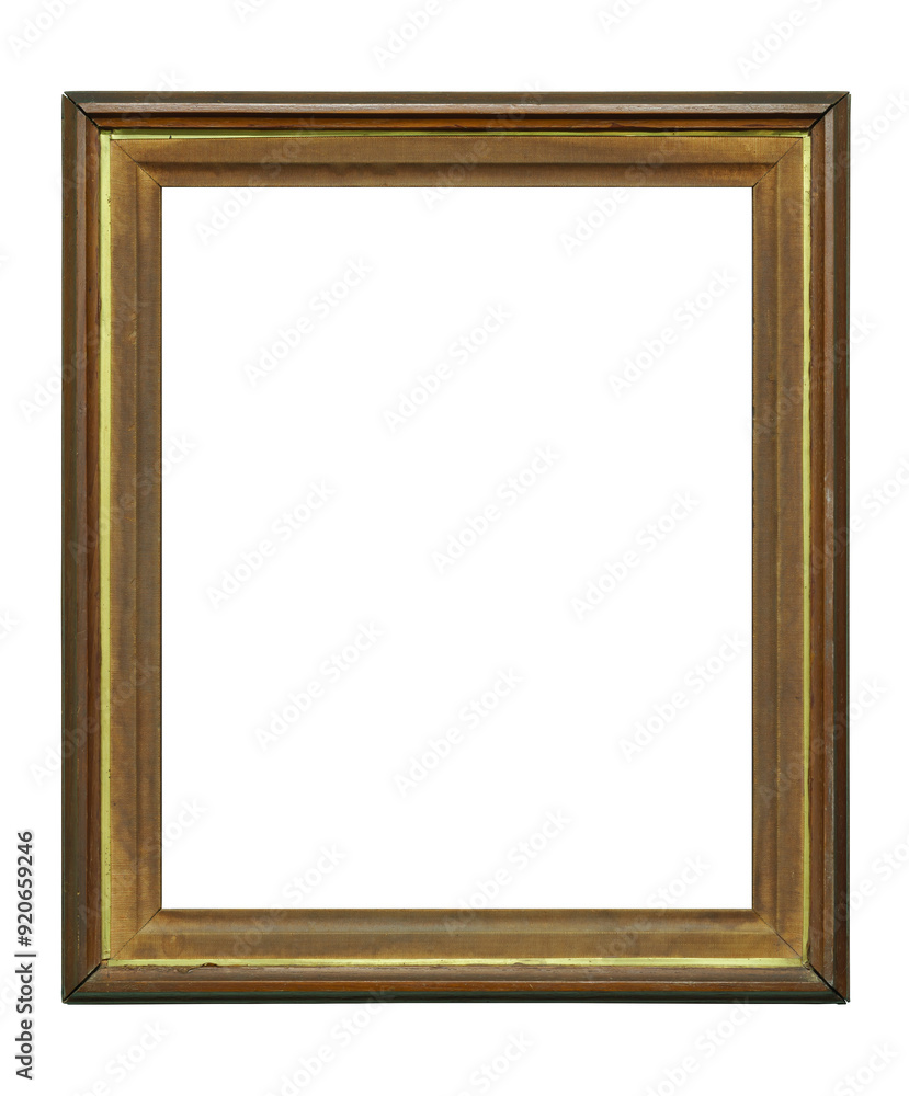 Wooden decadent frame on white background Wooden decadent frame on white background