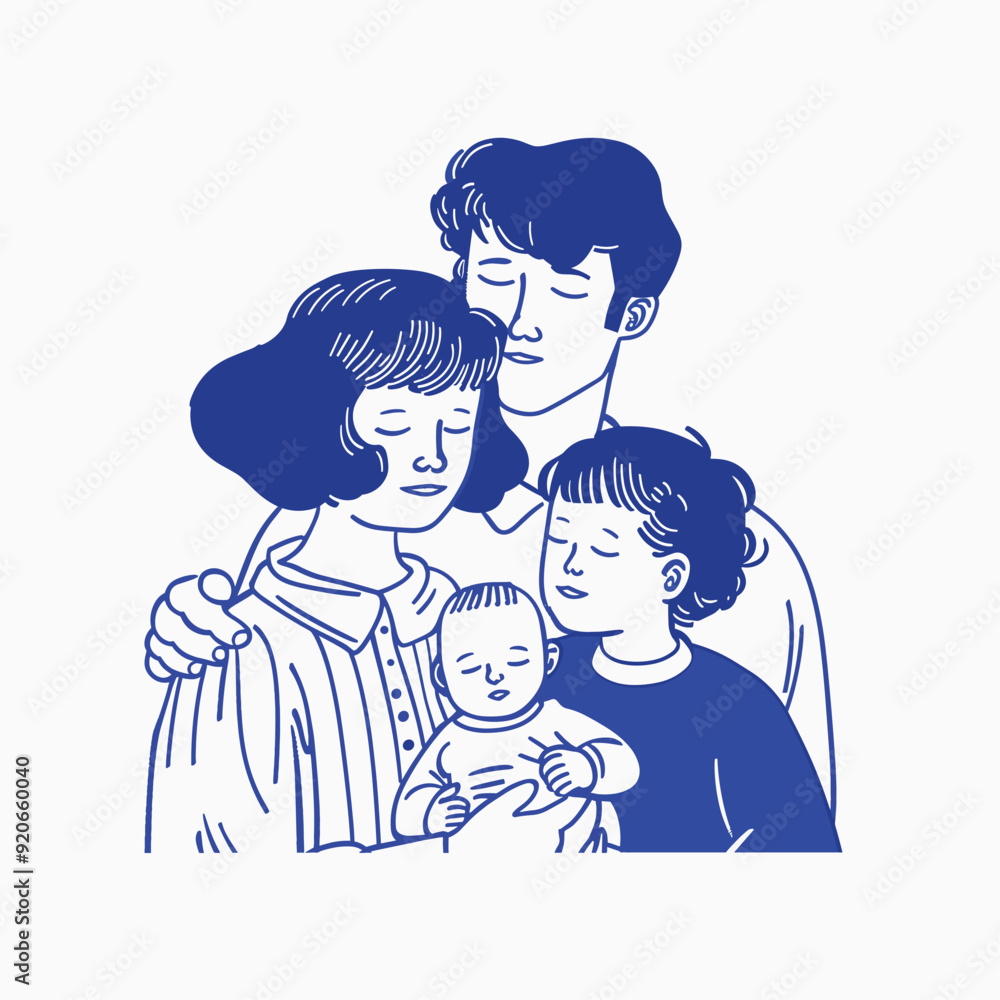 Hand-drawn illustration of a family with a newborn, featuring loving expressions and simple lines.
Hand-drawn illustration of a family with a newborn, featuring loving expressions and simple lines.