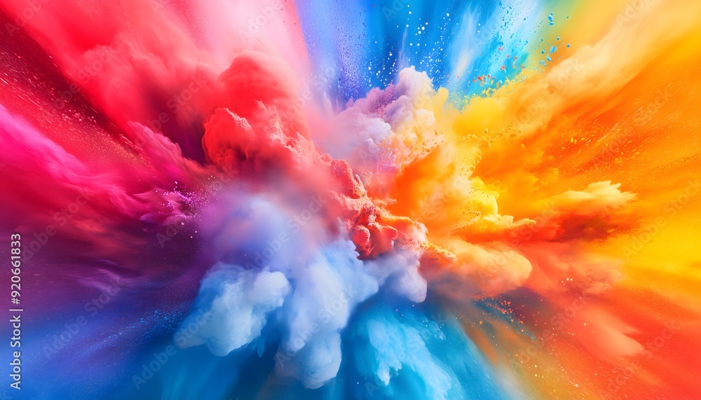 An illustration of a colorful paint explosion An illustration of a colorful paint explosion