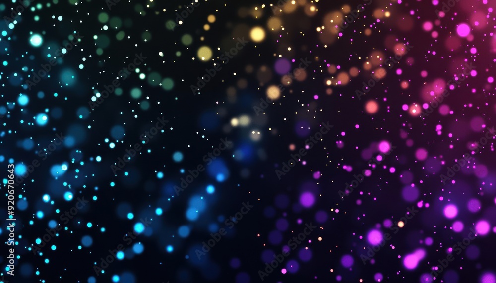 Abstract colorful bokeh background with a black backdrop. Abstract colorful bokeh background with a black backdrop.