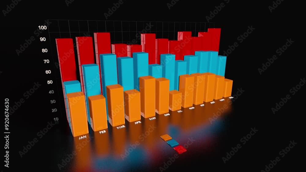 Bar Graph and Chart 3D animation, suitable for financial reports, data analysis videos and broadcast backgrounds for finance new Bar Graph and Chart 3D animation, suitable for financial reports, data analysis videos and broadcast backgrounds for finance new