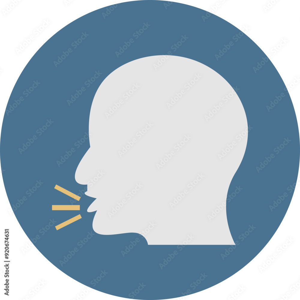 Speak vector icon in background style Speak vector icon in background style