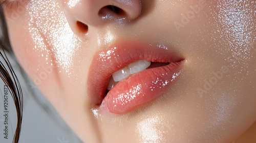 Closeup of Woman's Lips.