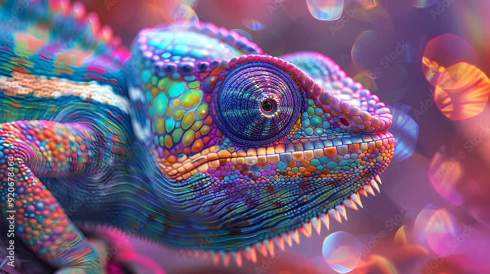 A colorful lizard with a bright green head and a blue body A colorful lizard with a bright green head and a blue body