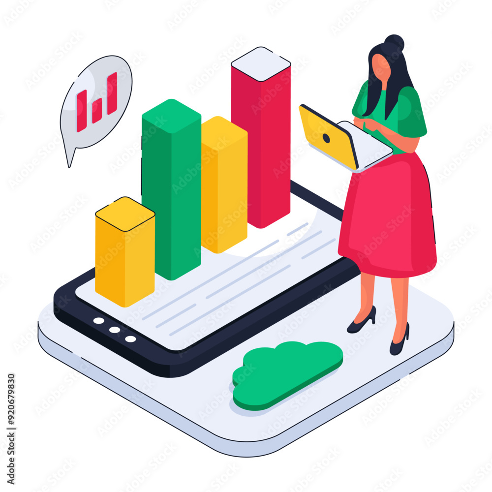 A colored design illustration of bar graph
A colored design illustration of bar graph