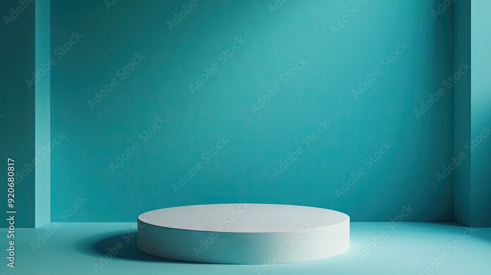 Pedestal on a solid color studio background, ready for elegant and modern product displays. Pedestal on a solid color studio background, ready for elegant and modern product displays.