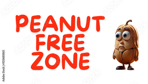 No Peanuts Warning Label Allergen Free AI Generated