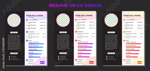 Resume and CV design template.