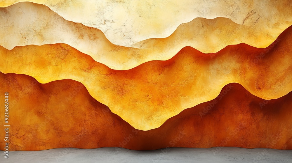 A mountain range with a yellow background A mountain range with a yellow background