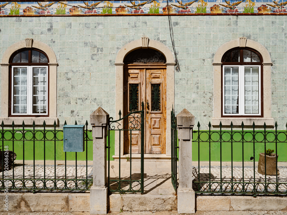 Traditional house in Castro Verde, Beja District in Alentejo, Portugal