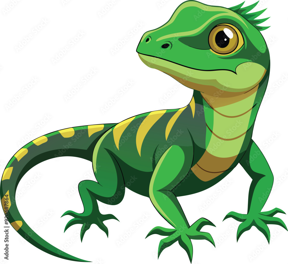 Obraz premium Realistic a lizard Vector Art 