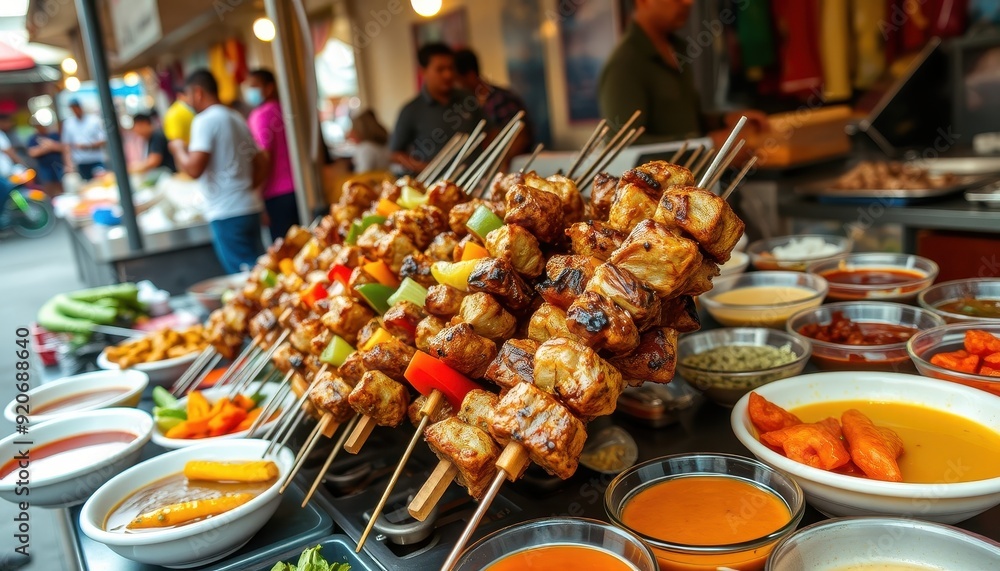 Street Food Skewers and Dips. Street Food Skewers and Dips.