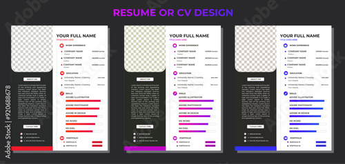 Resume and CV design template.
