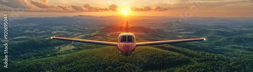 Sustainable aviation fuel enables net zero emissions flight above soybean farms. Concept Sustainable Aviation Fuel, Net Zero Emissions, Flight, Soybean Farm, Environmental Impact