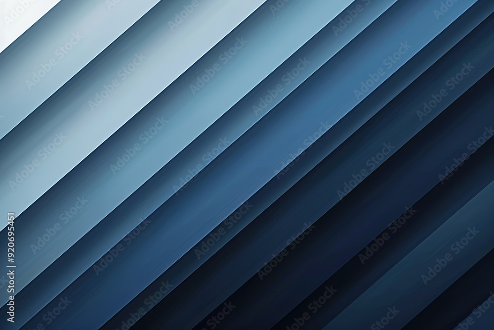 Obraz premium Abstract background with diagonal blue and white stripes.