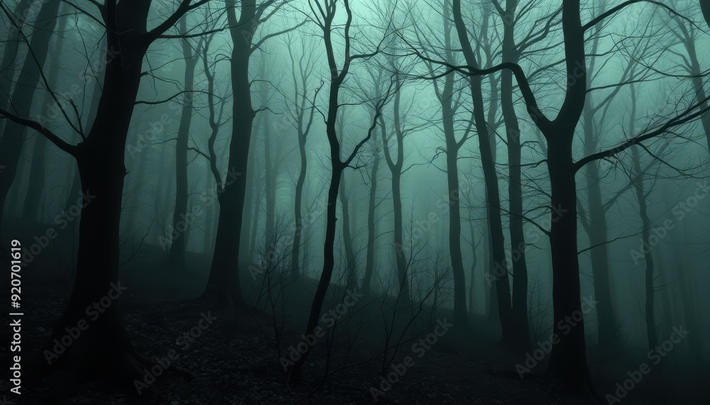 Obraz premium Mysterious Forest Fog.