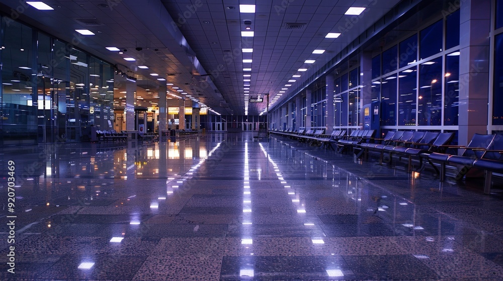 Picture the tranquility of a quiet airport at night, with only a few travelers and the hum of cleaning crews preparing for the next busy day. Picture the tranquility of a quiet airport at night, with only a few travelers and the hum of cleaning crews preparing for the next busy day.