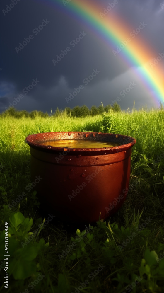 Fototapeta premium pot_overflowing_with_gold