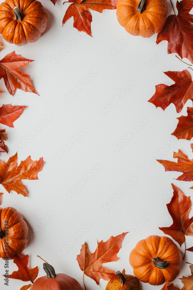 Fototapeta premium autumn leaves frame