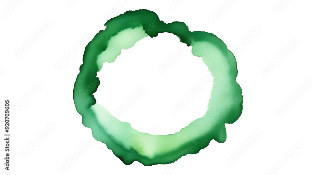 Green watercolor ring Green watercolor ring