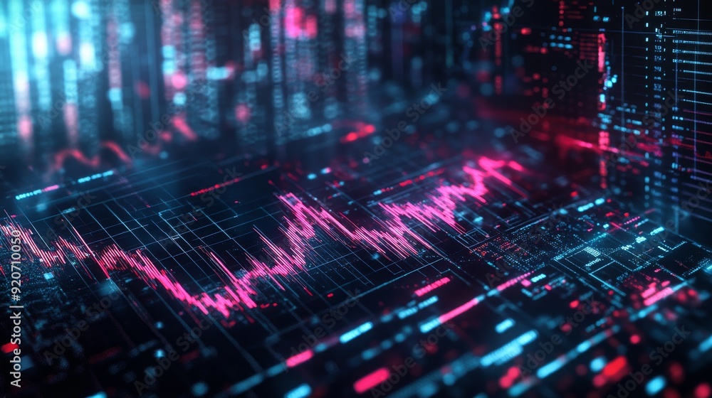 A futuristic digital background with a pattern of light spots, evoking technology, data, and space themes A futuristic digital background with a pattern of light spots, evoking technology, data, and space themes