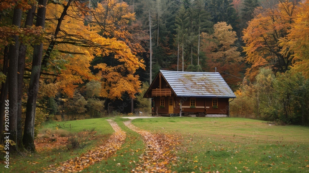 Write about the seasonal changes observed from an isolated house in a forest. Describe autumn foliage, spring blossoms, and how living in harmony with nature Write about the seasonal changes observed from an isolated house in a forest. Describe autumn foliage, spring blossoms, and how living in harmony with nature