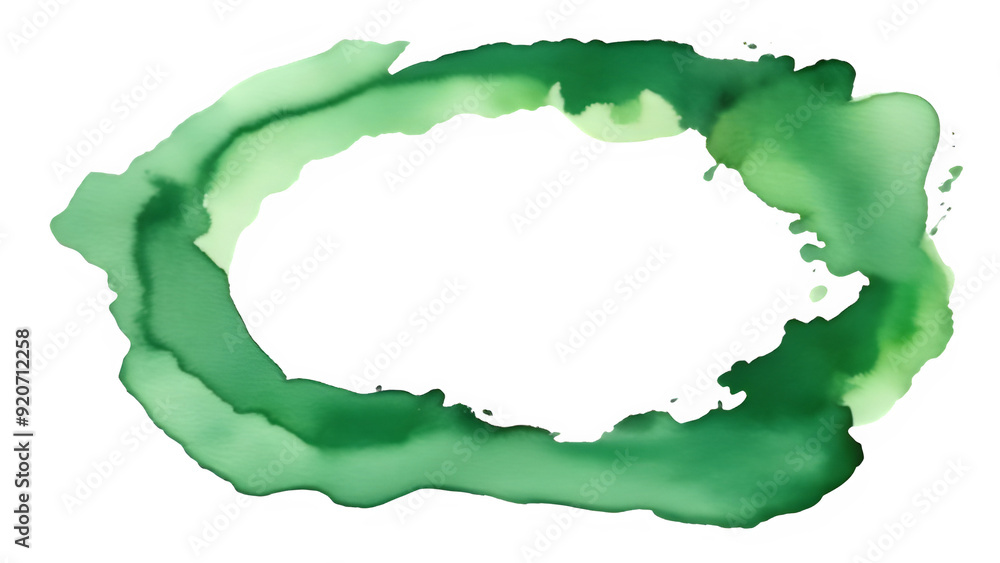 Green watercolor ring Green watercolor ring