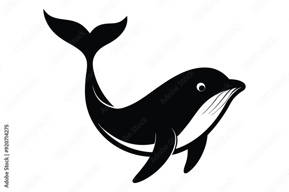a silhouette of whale vector illustration a silhouette of whale vector illustration