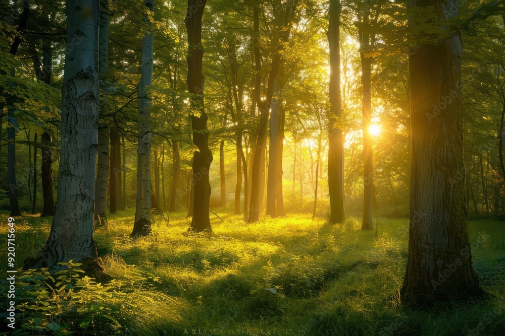 Obraz premium morning in the forest