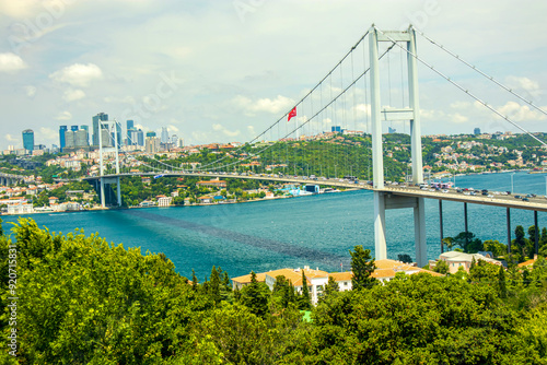 bosphorus bridge over the bosphorus strait in istanbul