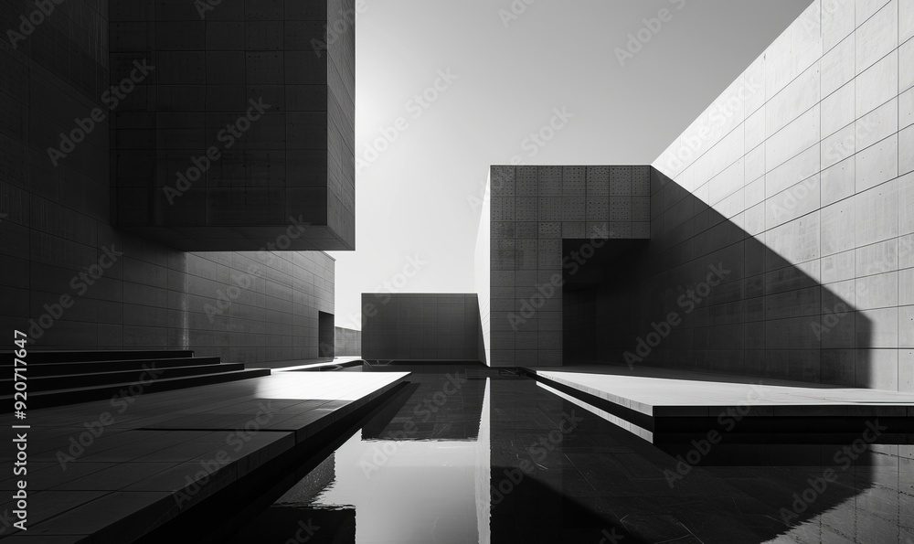 Black and white minimalism featuring stark contrasts and clean lines Black and white minimalism featuring stark contrasts and clean lines