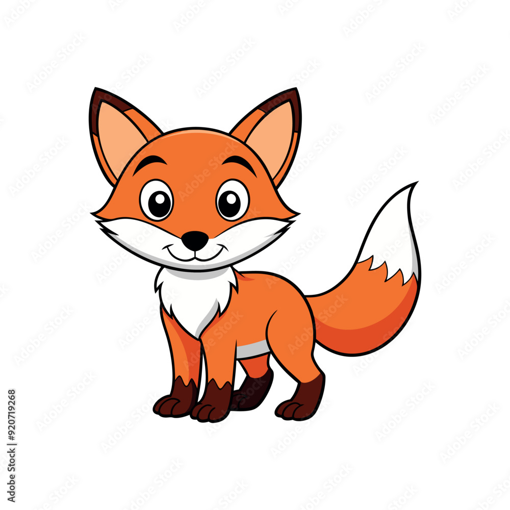 Obraz premium Fox vector Clipart isolated design illustration