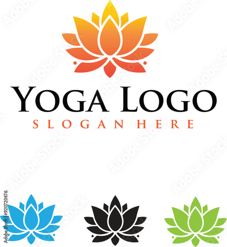 yoga Meditation Mindfulness Spiritual Breathing exercise Physical discipline Wellness practice Body-mind practice Holistic lotus with editable vector file