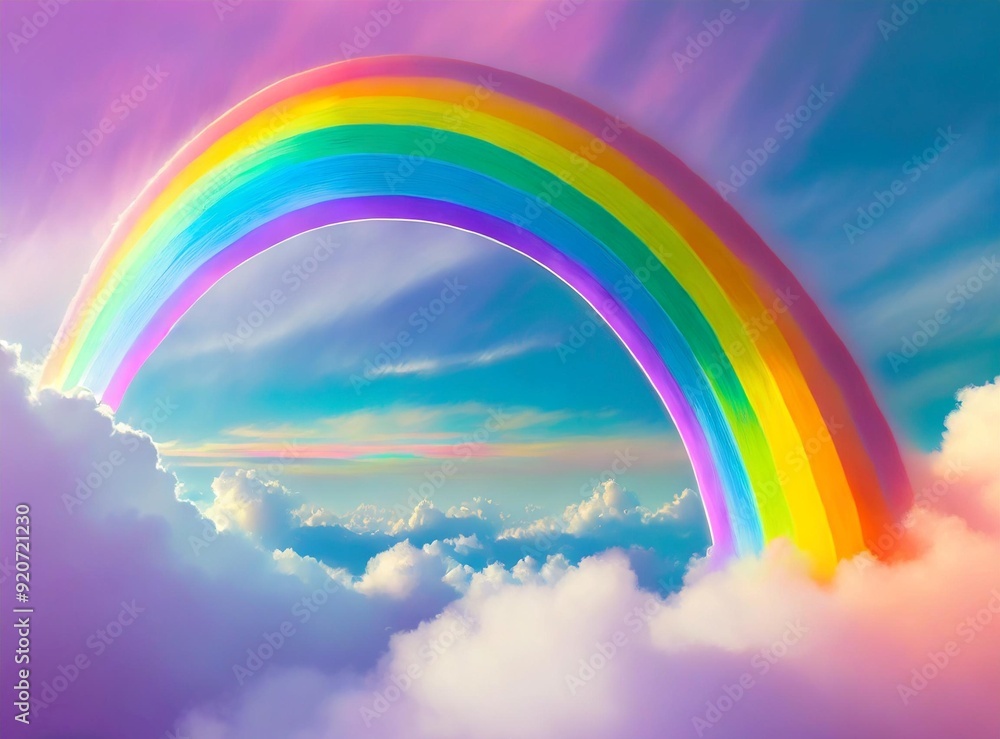 Rainbow 3D Rendering Illustration Design Rainbow 3D Rendering Illustration Design