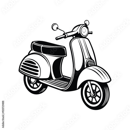 Wallpaper Mural a silhouette of a scooter vector illustration Torontodigital.ca