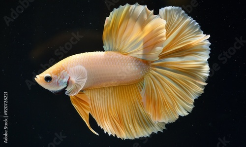 golden betta fish halfmoon dumbo ear photo