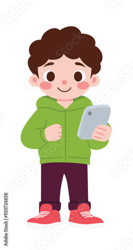 Boy Cute Character Vector Illustration