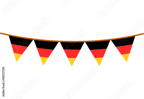 german flag bunting illustration 