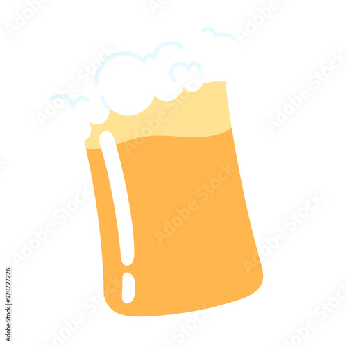 glass of beer with foam illustrations 