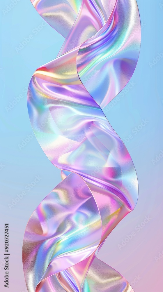 Holographic isolated foil ribbon Holographic isolated foil ribbon