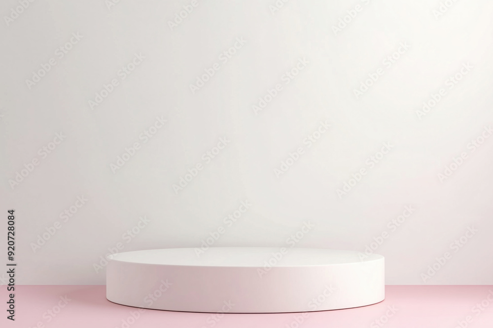 White round advertising podium, product design template White round advertising podium, product design template