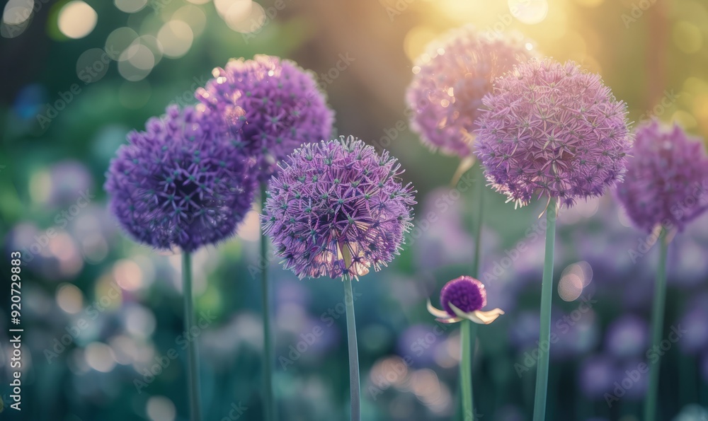 Large Purple Allium Flowers Large Purple Allium Flowers