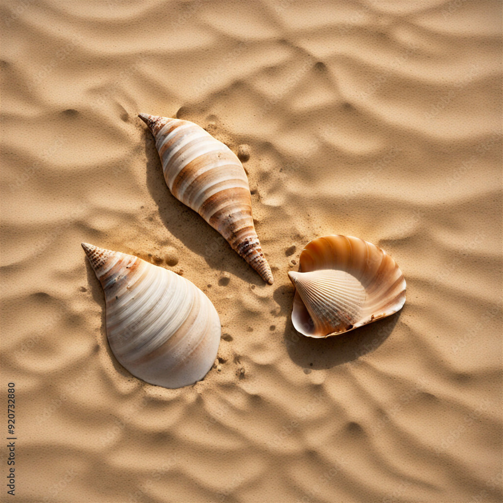 sea shells on sand sea shells on sand