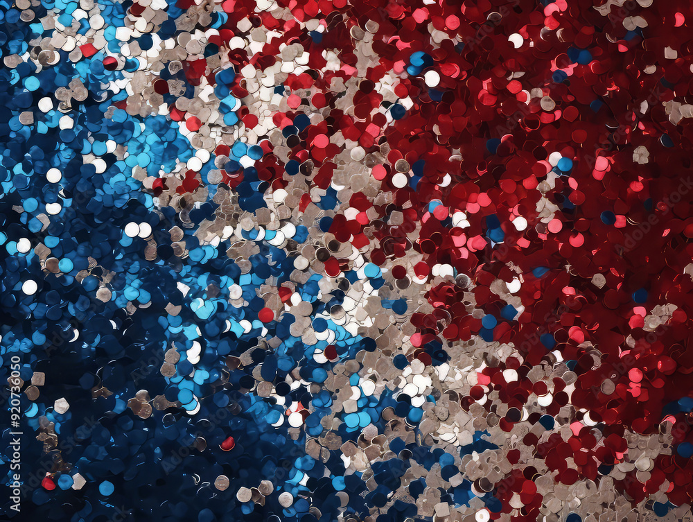 Gorgious illustration with a curved usa flag and a sparkling mosaic Gorgious illustration with a curved usa flag and a sparkling mosaic