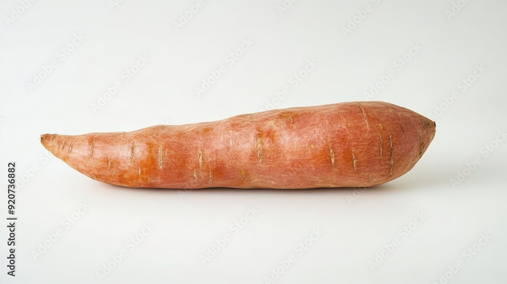 Vibrant Side Profile of Fresh Sweet Potato on White Background - 61f6575a Image Vibrant Side Profile of Fresh Sweet Potato on White Background - 61f6575a Image
