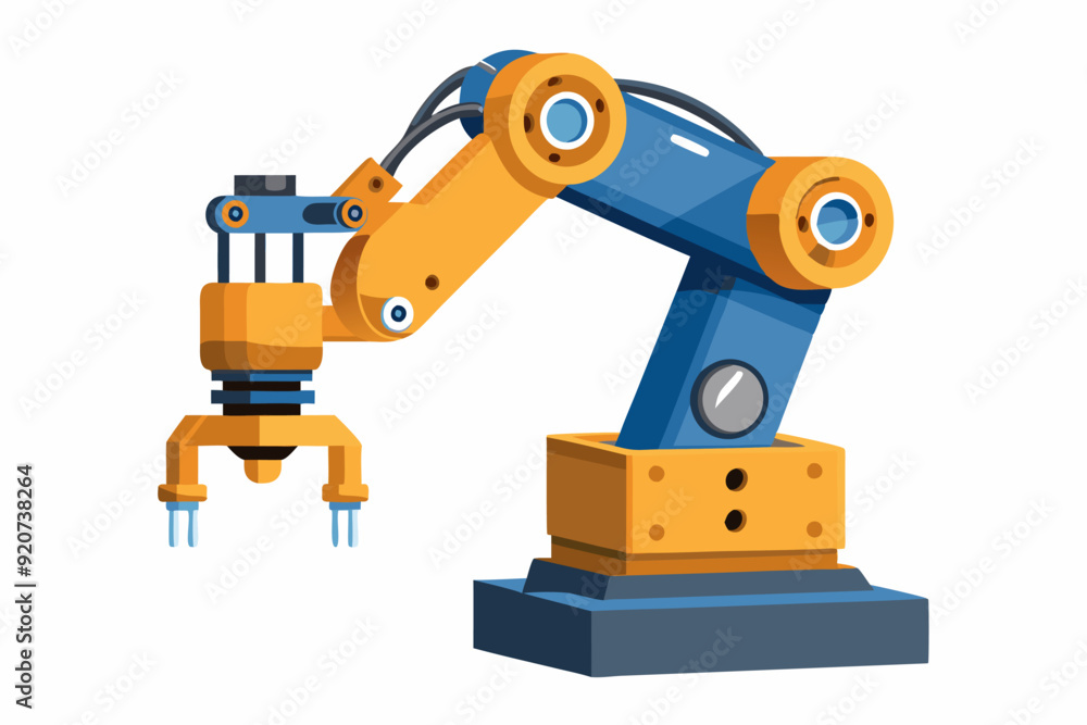 Cartoon robotic arm with machine, engineering, metal, robot, and toy Cartoon robotic arm with machine, engineering, metal, robot, and toy