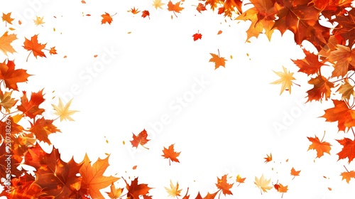 Seasonal vector background with autumn leaves